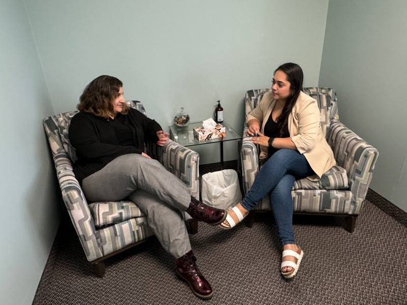A calm waiting area at the Trust Therapy office